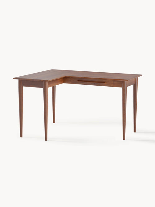 ECKSCHREIBTISCH 159/120/76 cm in Weiß, Eiche