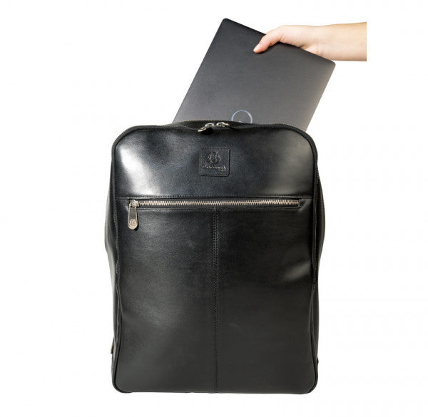 Laptoprucksack Exactive Leder schwarz